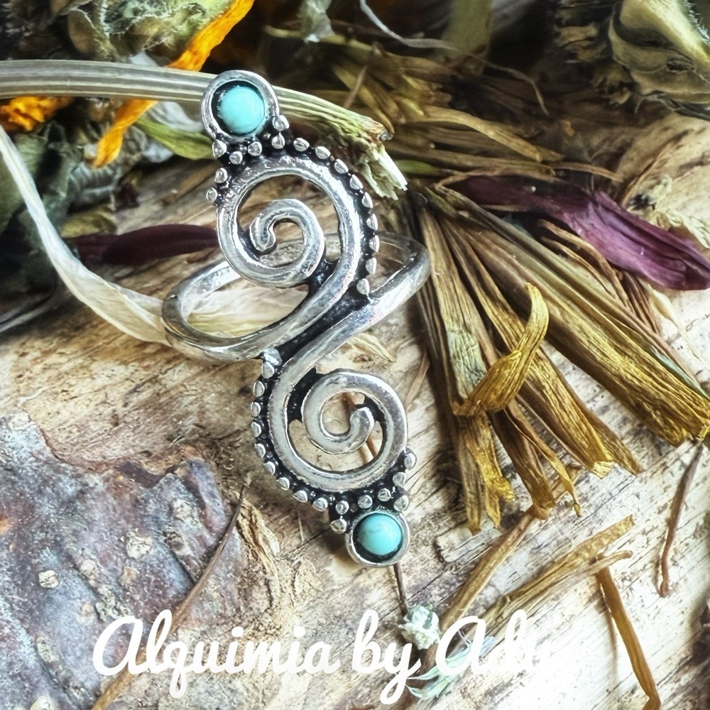 Intricate Silver and Turquoise Ring